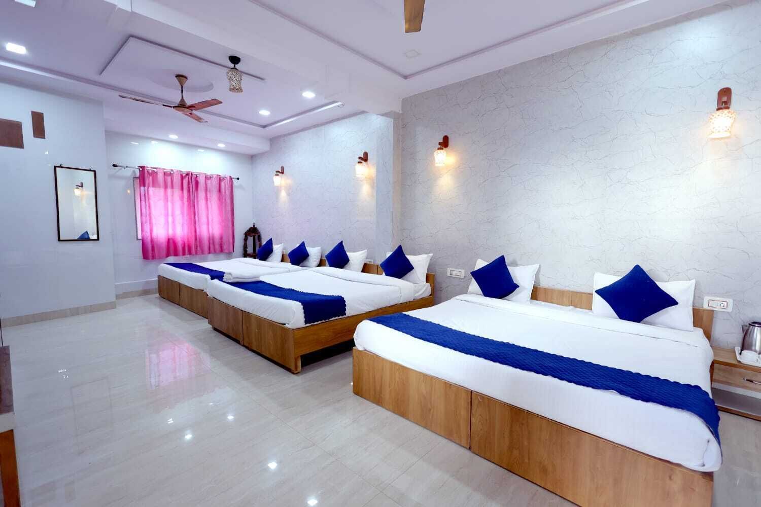 Family Quadruple Room, City View | Desk, laptop workspace, free WiFi