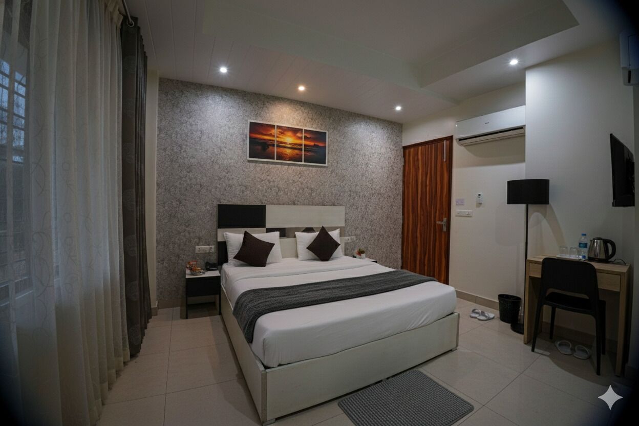 Chambre Double Supérieure, salle de bains privée | Coffres-forts dans les chambres, bureau