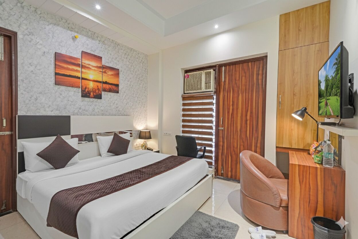 ファミリー ダブルルーム バルコニー | セーフティボックス (室内)、デスク、ノートパソコン用作業スペース、防音設備