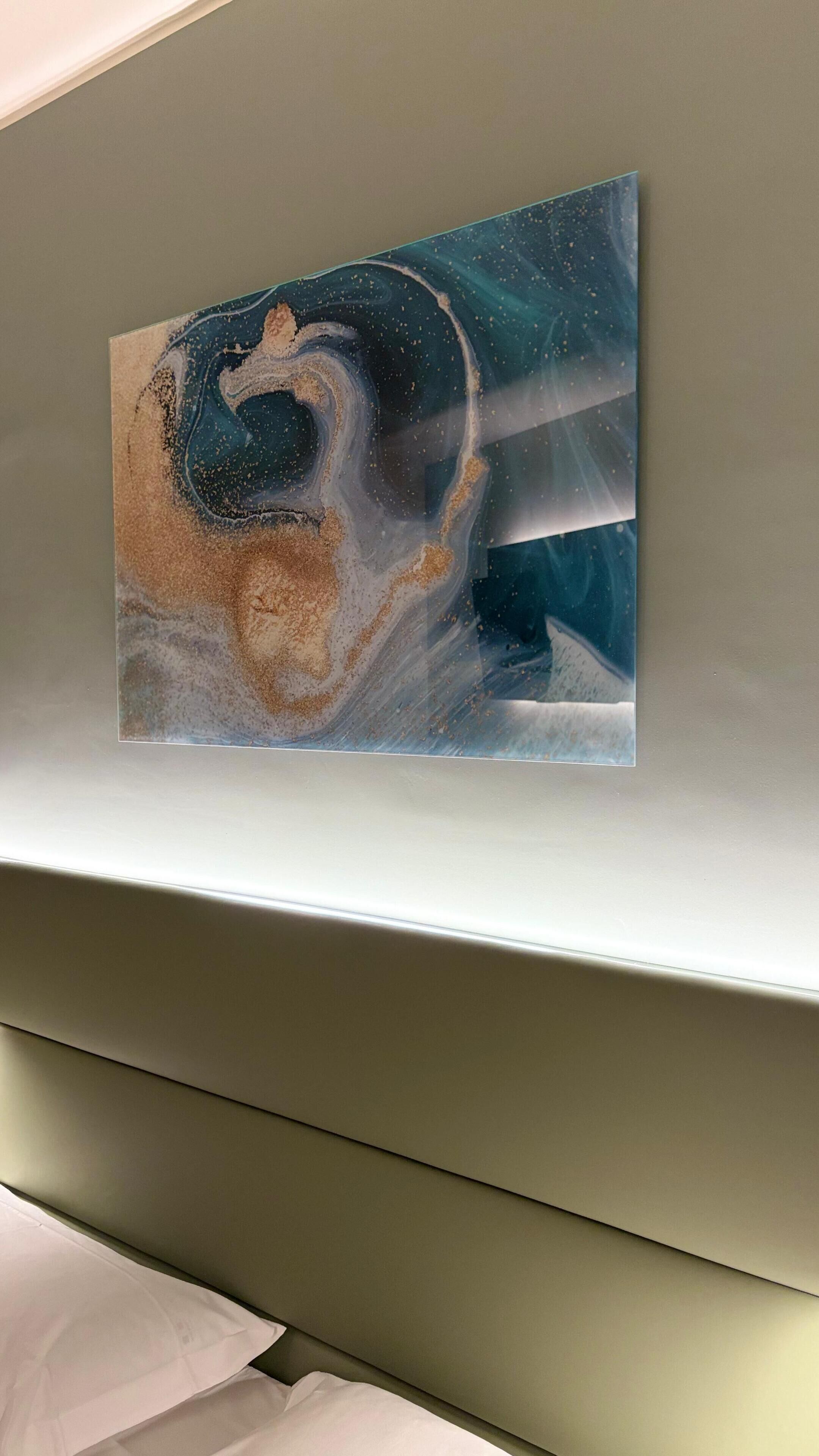A painting on a wall.