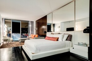 Desk, iron/ironing board, free WiFi, bed sheets - SVS: High Floor Mountain View Studio | Resort Amenities | Palms Place (Las Vegas)