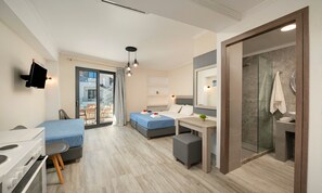 Comfort Studio, Pool View | Premium bedding, in-room safe, free cribs/infant beds, free WiFi - Pnoe Beachside Living (Apokoronas)