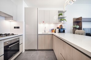 奢华公寓, 阳台, 城市景观 | 私人厨房