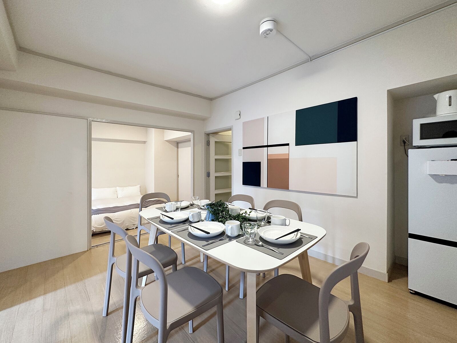 Japanese-style Apartment , Balcony | Living area | 55-inch Smart TV with cable channels