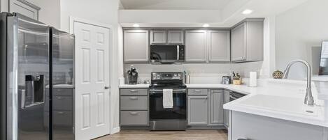 Microwave, oven, stovetop, dishwasher