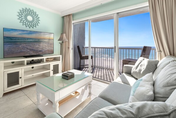Studio | Living area - Islander Beach Resort 504 Condo (Fort Walton Beach)