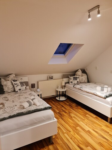 City apartment with sleeping gallery for up to 6 guests directly in the city center of Neuwied