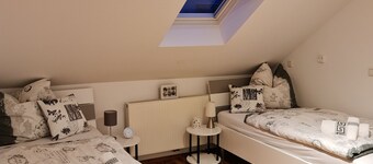 City apartment with sleeping gallery for up to 6 guests directly in the city center of Neuwied