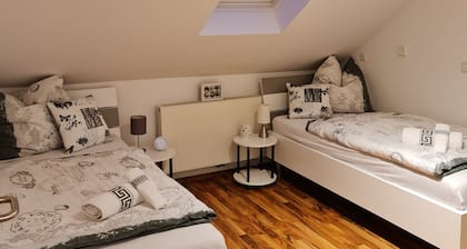 City apartment with sleeping gallery for up to 6 guests directly in the city center of Neuwied