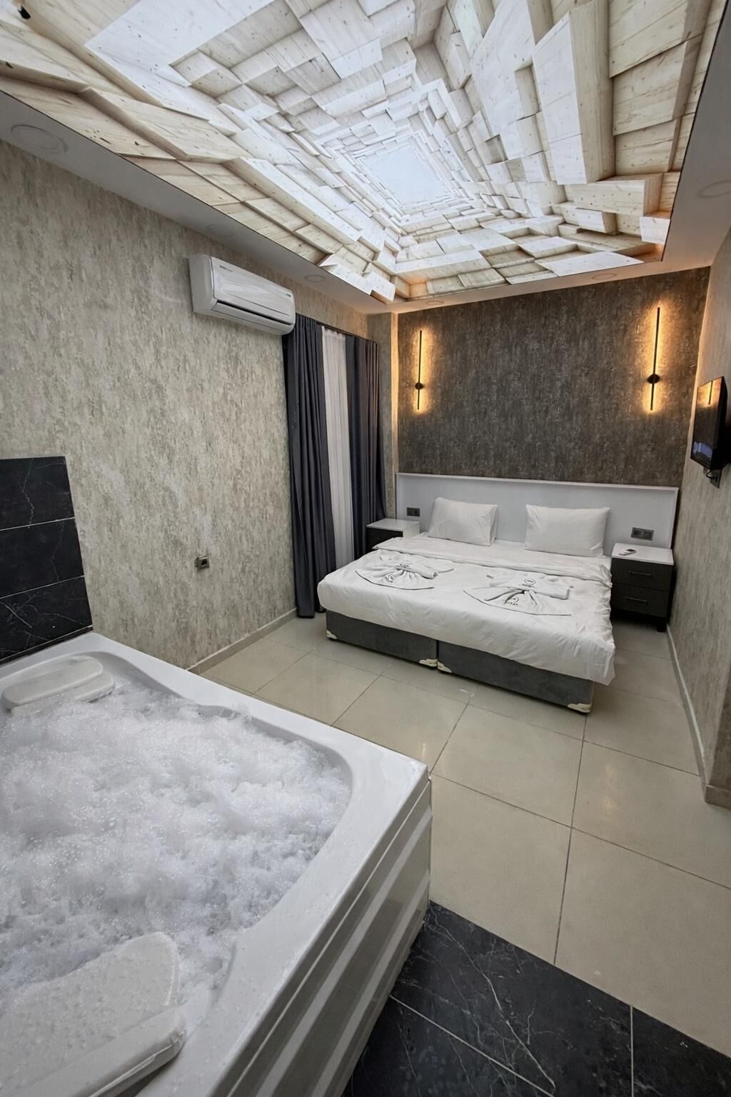 Three-Bedroom Premium Apartment with Balcony | Premium bedding, memory foam beds, desk, laptop workspace