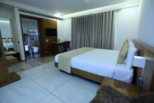 Habitación doble superior | Escritorio, espacio para trabajar con laptop y wifi gratis 