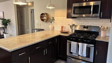 Microwave, oven, stovetop, dishwasher