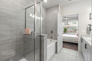 Hair dryer, towels - Modern 2BR Poolside Patio Suite in North Austin (Austin)