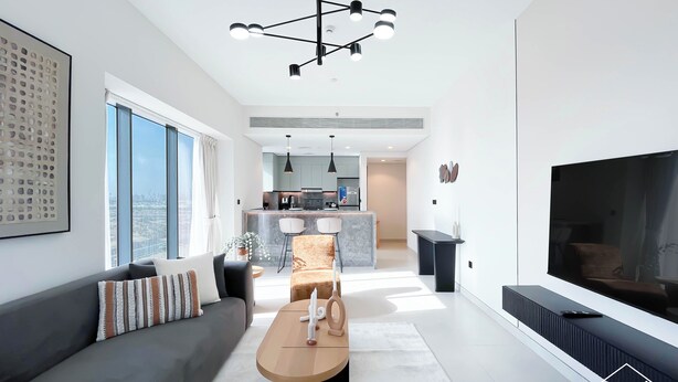 Interior - Modern 2BR Haven in Golf Gate Pool & Gym Access (Dubai)