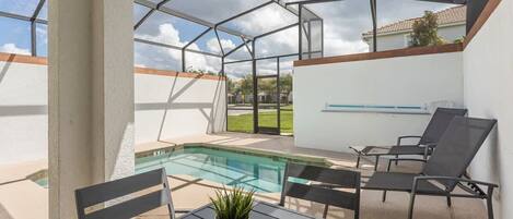 Outdoor pool, a heated pool