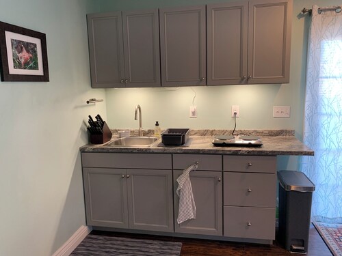 Alpine Abode: We made our own mountain view in this charming 1-bedroom apartment