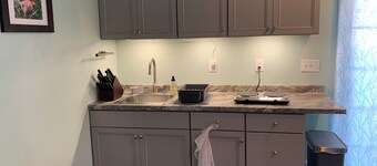 Alpine Abode: We made our own mountain view in this charming 1-bedroom apartment