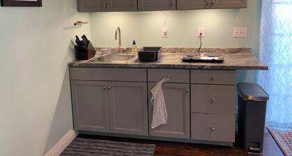 Alpine Abode: We made our own mountain view in this charming 1-bedroom apartment