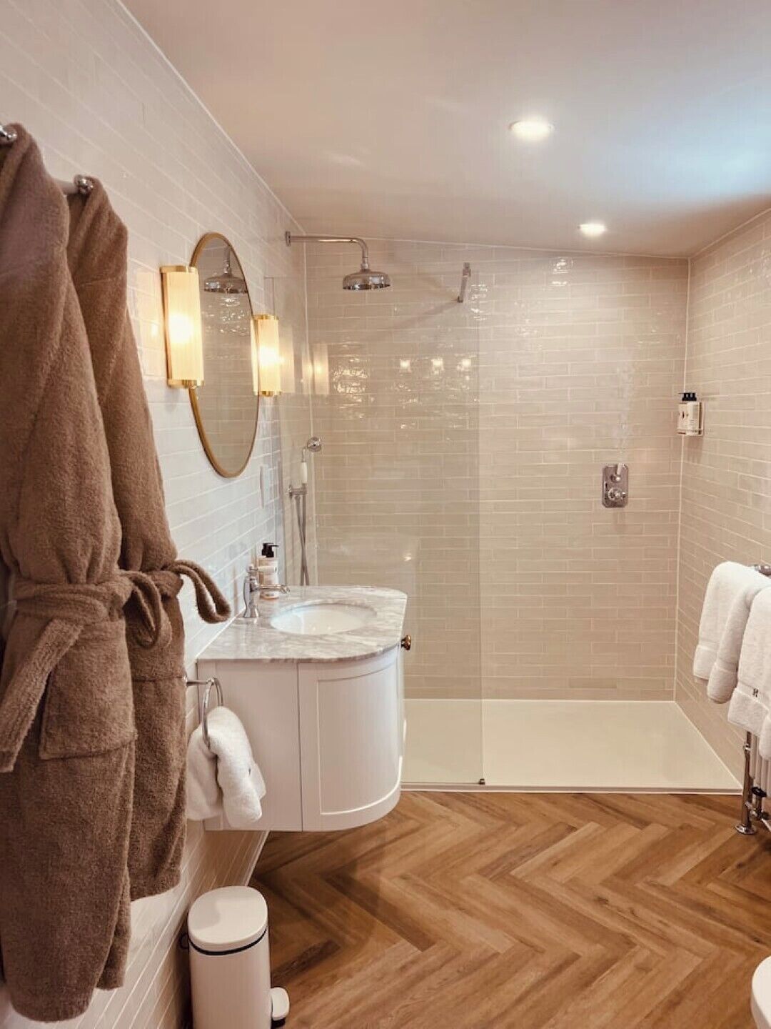 Shower, eco-friendly toiletries, hair dryer, towels