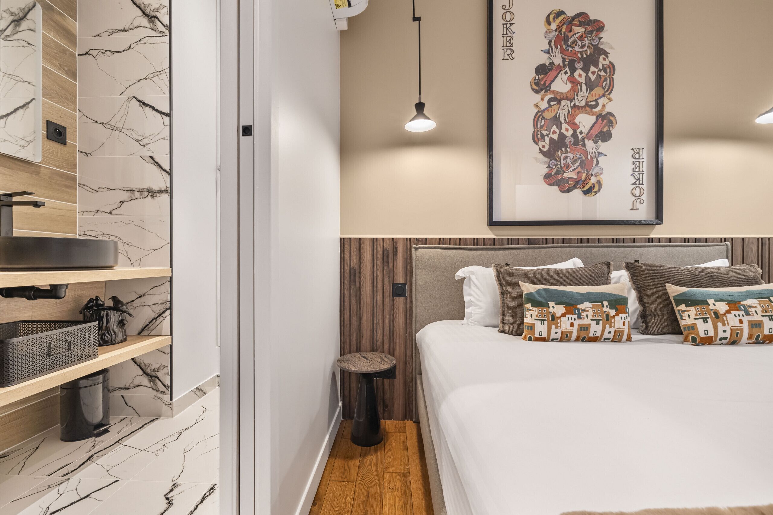 2 habitaciones, tabla de planchar con plancha y wifi gratis 