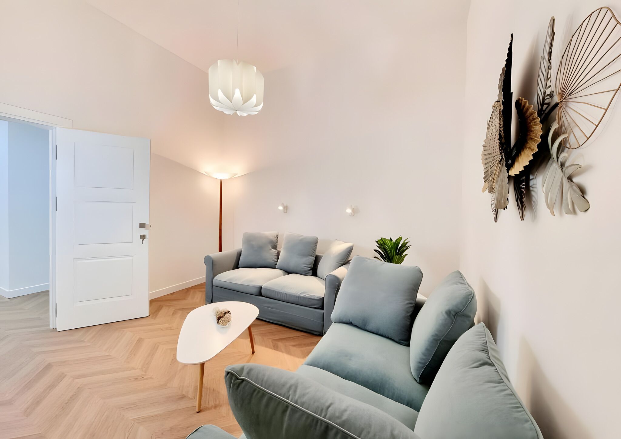 Deluxe Quadruple Room, Balcony, City View | Living area