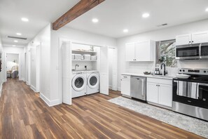 Microwave, oven, stovetop, dishwasher