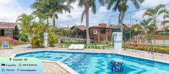 Casa 3Qt-Piscina no Cond.-Churrasq SH136