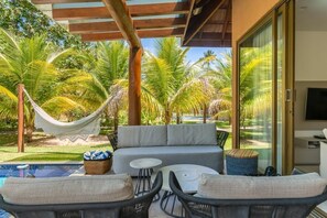 Bungalow | Terrace/patio - Bangalô Luxo-Piscina-Eco Resort-SH134 (Tamandaré)