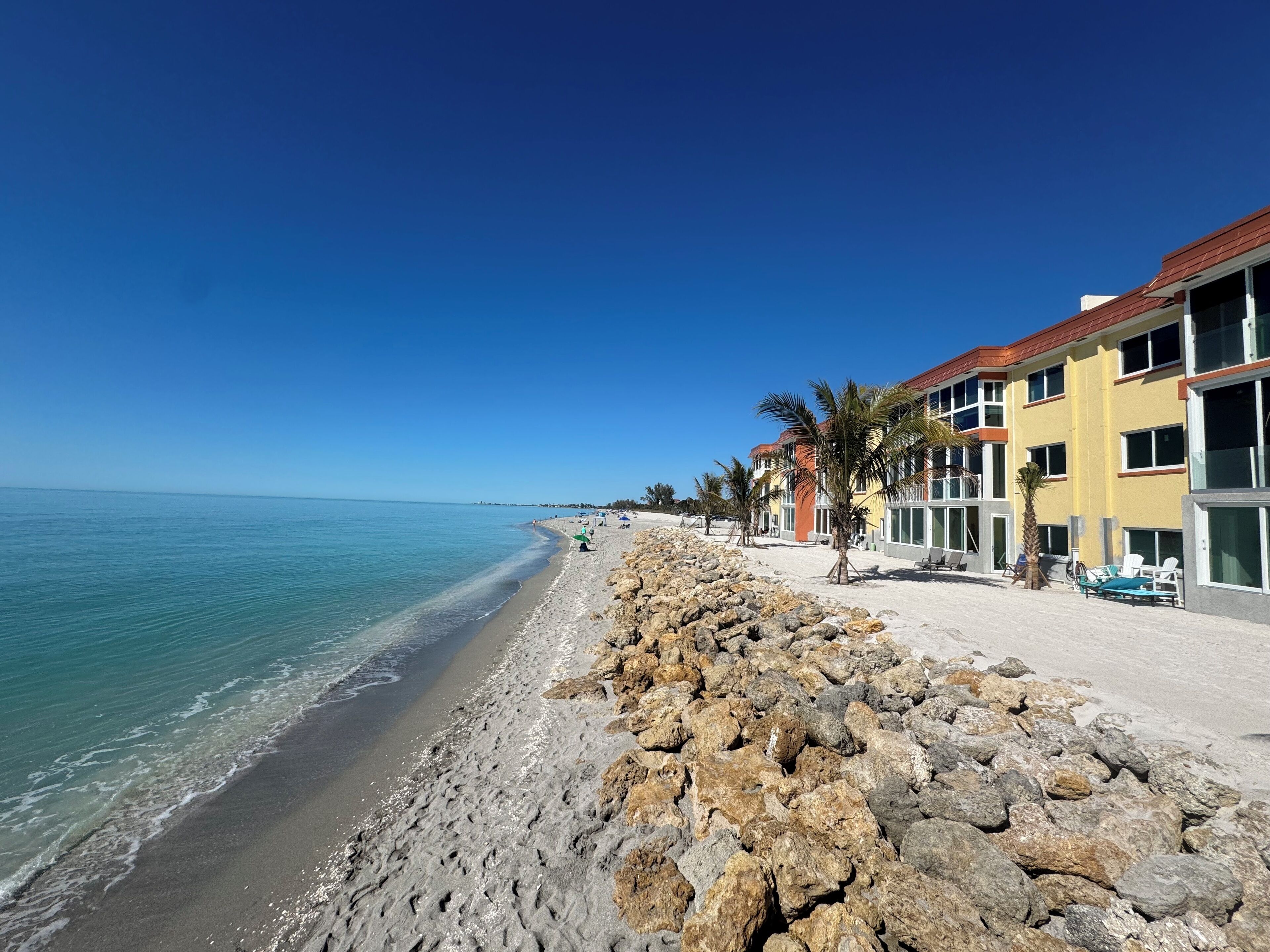 Sun-loungers, beach towels