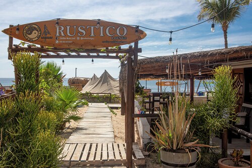TIPI WITH A/C IN FRONT OF BEAUTIFUL BEACH_ Wake up with the sunrise and the waves!