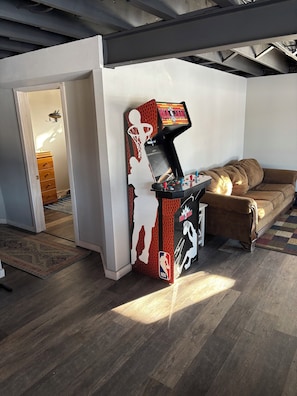 Game room - Wisconsin River Getaway. Large yard and shoreline. Pet friendly. (Merrill)
