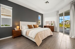 2 bedrooms, iron/ironing board, WiFi, bed sheets - Charming lakeside home with pool, spa  and modern coastal design. (Ave Maria)