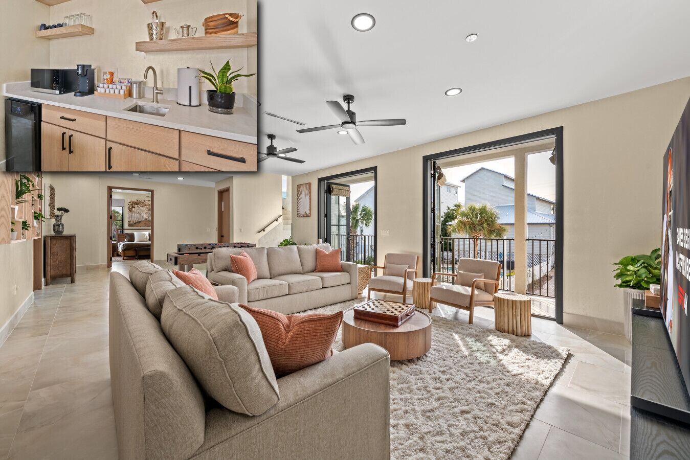 Een televisie, videogames, tafelvoetbal en boeken