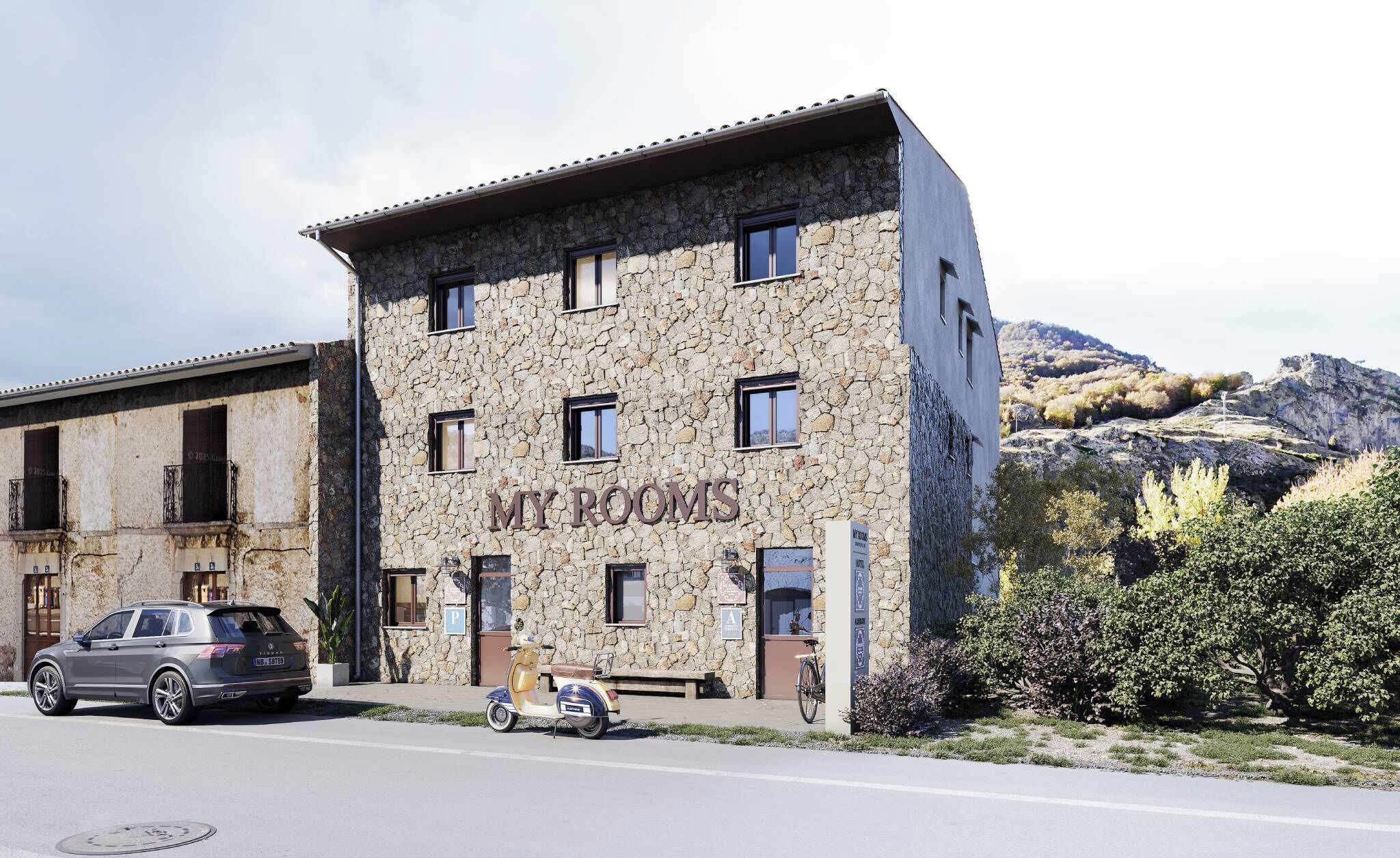 Fachada de la propiedad