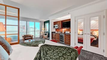 Luxury Studio Suite, Kitchenette, City View | In-room safe, blackout drapes, iron/ironing board, free WiFi