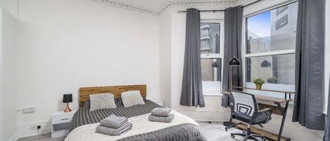 2 bedrooms, iron/ironing board, travel crib, WiFi
