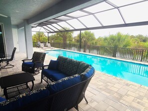 Pool - Southern Exposure: Gulf Access Heated Pool Home Near Beaches, Golf & Dining (Port Charlotte)