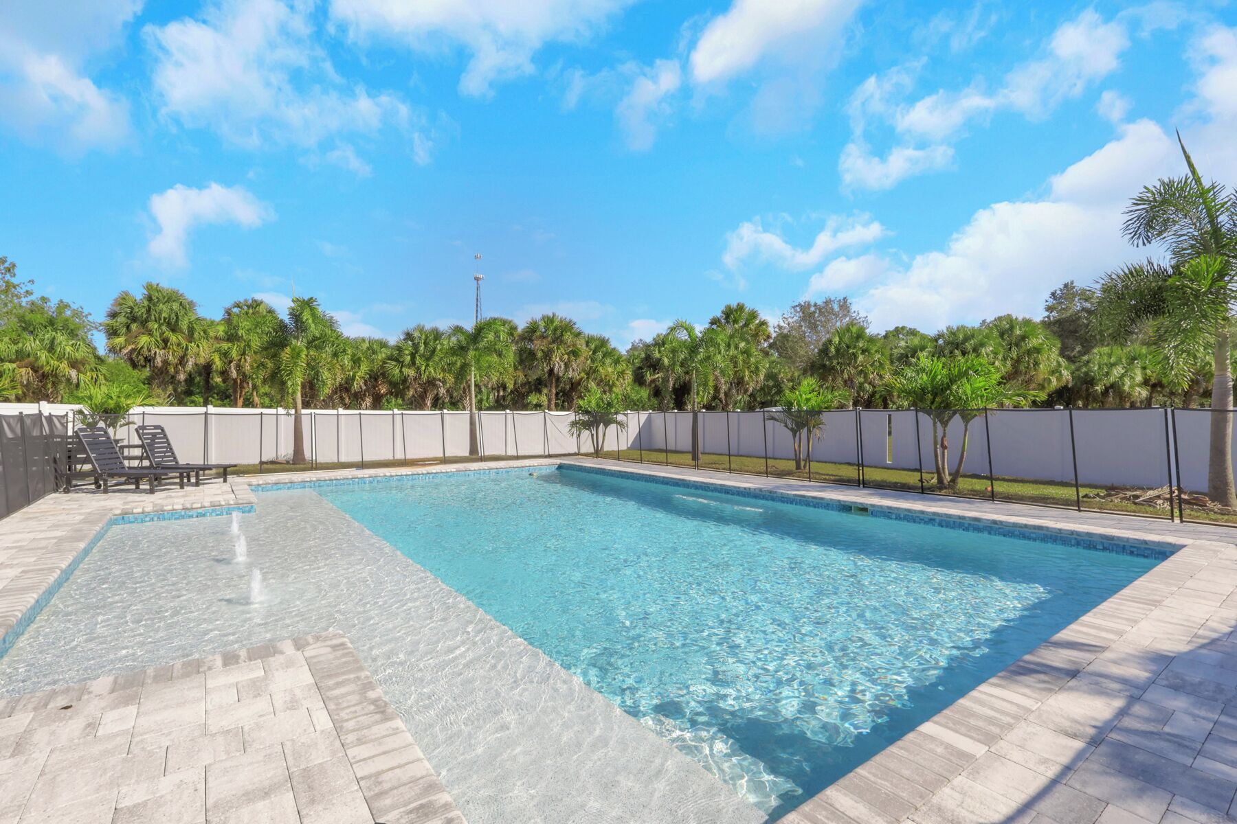 A heated pool