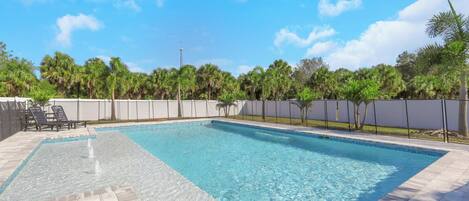A heated pool