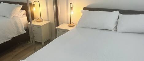 1 bedroom, iron/ironing board, bed sheets