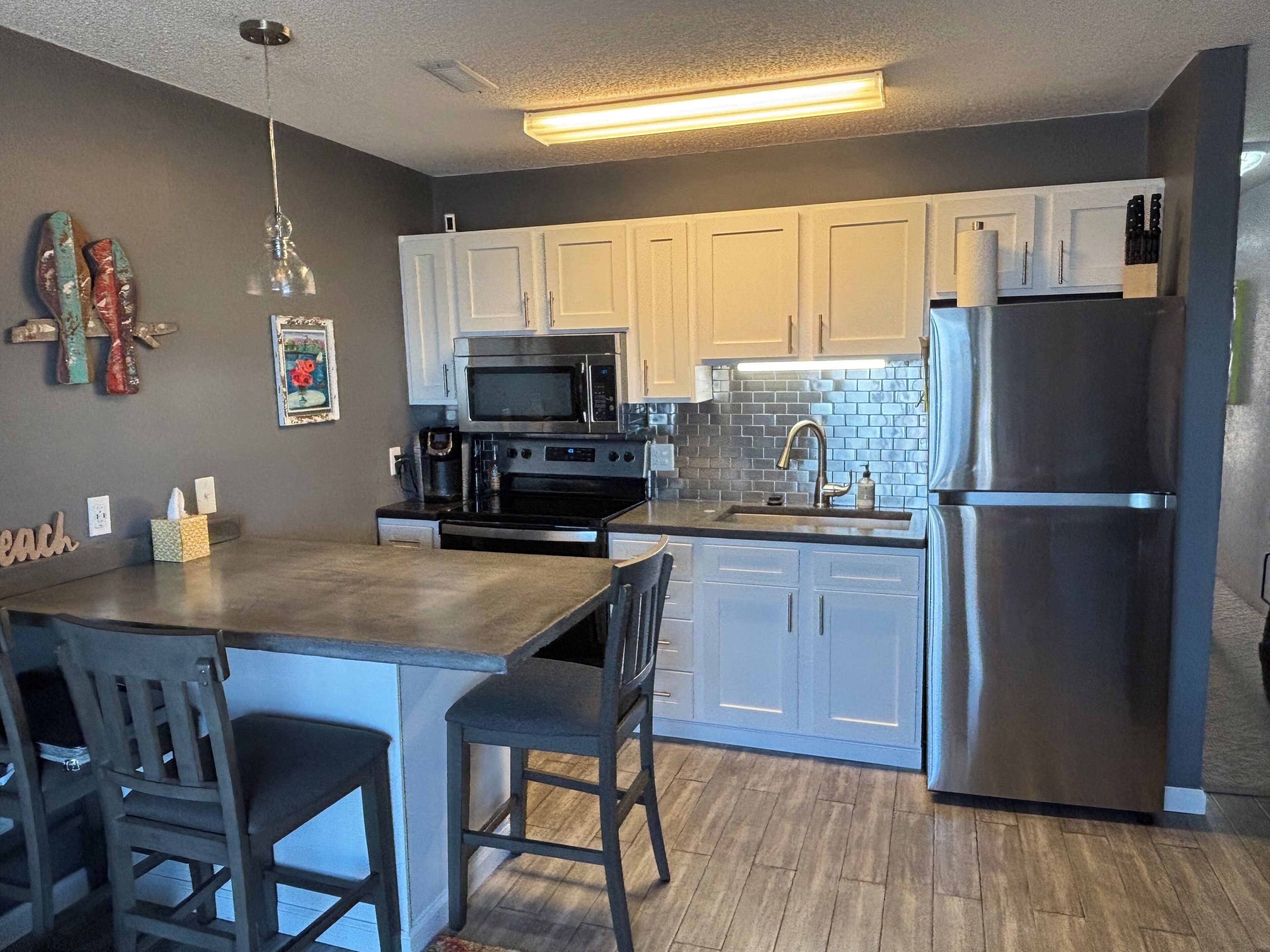 Microwave, oven, stovetop, dishwasher