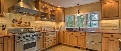 Microwave, oven, stovetop, dishwasher