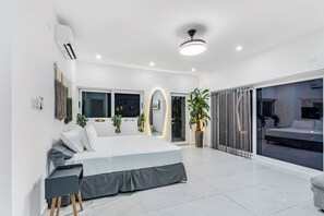 Desk, iron/ironing board, travel cot, free WiFi - Maho Beach 3BR Villa | Huge Terrace & Runway View (Simpson Bay)