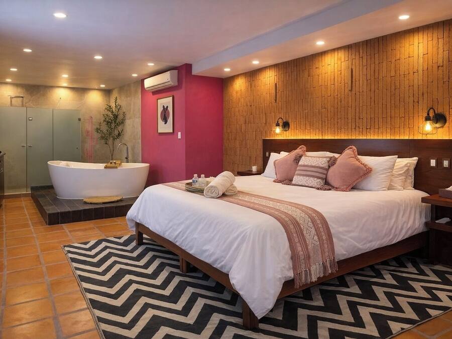 Deluxe studio suite, balkon, uitzicht op de stad | Gratis wifi