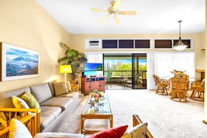 TV - Kapalua Ridge Villas | 1-Bedroom Ocean View Villa. Ground Floor and Recently Remodeled! Complimentary Rental Car Included | KRV-2121 by KBM (Lahaina)