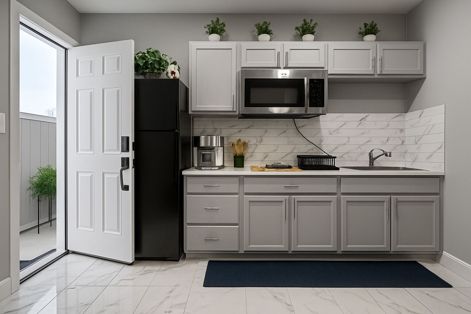 冷蔵庫、電子レンジ、食器洗い機、コーヒー / ティーメーカー