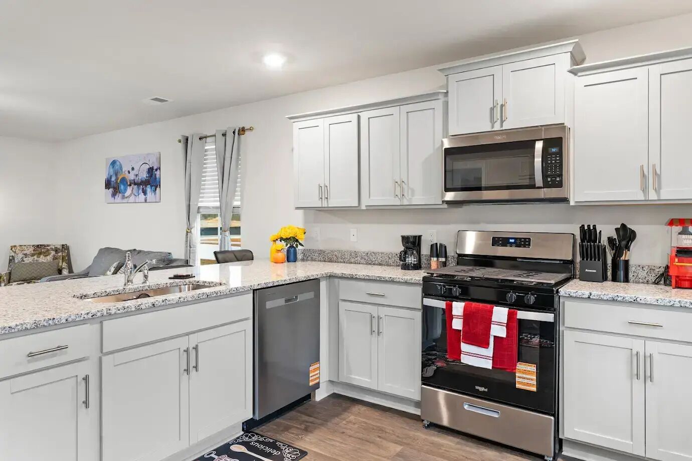 Mikrowelle, Ofen, Herdplatte, Geschirrspüler