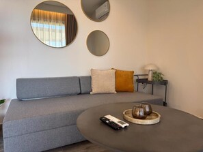 Superior Villa, Balcony, Courtyard View | Living area - Gialos Villas Paleochora (Gialos)