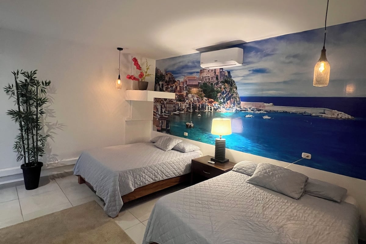 Deluxe Quadruple Room, Balcony, Pool View - Sicilia | In-room safe, blackout drapes, iron/ironing board, WiFi (free)