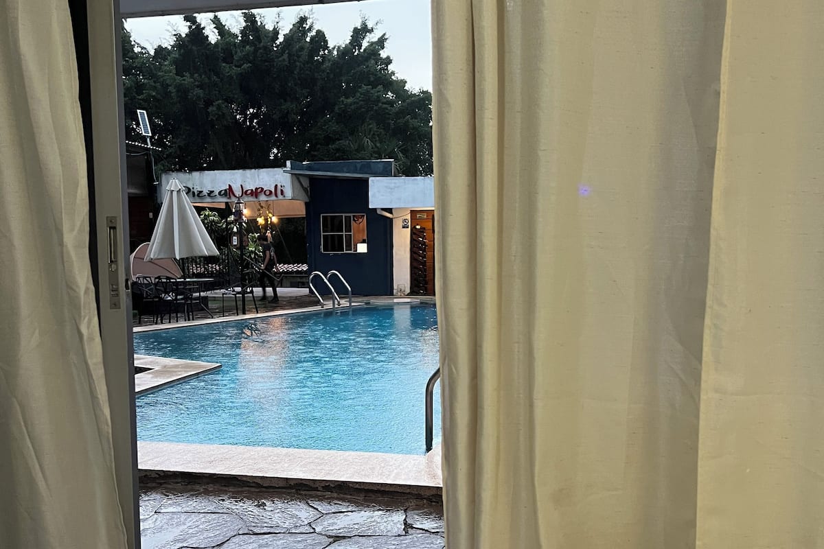 Deluxe Double Room, Pool View - Muros | In-room safe, blackout drapes, iron/ironing board, WiFi (free)